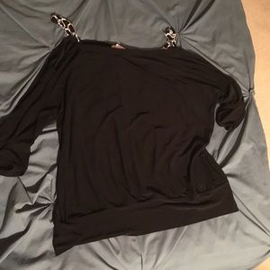 Black top with chain straps